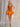 Sparkly Sequin Tank Bubble Ball Gown Mini Prom Dress in Orange
