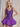 Sparkly Sequin Tank Bubble Ball Gown Mini Prom Dress in Purple