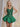 Sparkly Sequin Tank Bubble Ball Gown Mini Prom Dress in Emerald Green