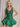 Sparkly Sequin Tank Bubble Ball Gown Mini Prom Dress in Emerald Green