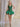 Sparkly Sequin Tank Bubble Ball Gown Mini Prom Dress in Emerald Green