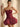 Strapless Sparkly Lace Up Mini Sequin Bubble Dress in Burgundy