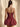 Strapless Sparkly Lace Up Mini Sequin Bubble Dress in Burgundy