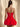 Strapless Sparkly Lace Up Mini Sequin Bubble Dress in Red