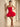 Strapless Sparkly Lace Up Mini Sequin Bubble Dress in Red