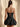 Strapless Sparkly Lace Up Mini Sequin Bubble Dress in Black