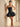 Strapless Sparkly Lace Up Mini Sequin Bubble Dress in Black