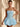 Strapless Sparkly Lace Up Mini Sequin Bubble Dress in Sky Blue