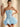 Strapless Sparkly Lace Up Mini Sequin Bubble Dress in Sky Blue