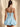 Strapless Sparkly Lace Up Mini Sequin Bubble Dress in Sky Blue