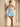 Strapless Sparkly Lace Up Mini Sequin Bubble Dress in Sky Blue