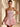 Strapless Sparkly Lace Up Mini Sequin Bubble Dress in Pink