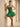 Strapless Sparkly Lace Up Mini Sequin Bubble Dress in Emerald Green