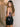 Sparkly Floral Illusion Bodice Mini Sheath Hoco Sequin Dress in Black Floral