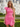 One Shoulder Taffeta Pleated Ruffle Lace Up Mini Sheath Prom Dress in Hot Pink