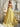Lace Embroidery Cut Out Ball Gown Prom Dress With Pocket - Yellow