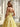 Lace Embroidery Cut Out Ball Gown Prom Dress With Pocket - Yellow