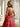 Lace Embroidery Cut Out Ball Gown Prom Dress With Pocket - Red