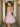 Lace Strapless Bodice Pretty Mini Ball Gown Dress in Pink
