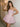 Lace Strapless Bodice Pretty Mini Ball Gown Dress in Pink