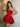 Lace Strapless Bodice Pretty Mini Ball Gown Dress in Red