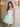 Lace Strapless Bodice Pretty Mini Ball Gown Dress in Baby Blue