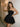 Lace Strapless Bodice Pretty Mini Ball Gown Dress in Black