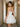 Lace Strapless Bodice Pretty Mini Ball Gown Dress in White