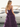 Cut Front Sparkly Lace Embroidery Tiered Long Ball Gown Prom Dress With Ruffle in Plum
