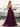 Cut Front Sparkly Lace Embroidery Tiered Long Ball Gown Prom Dress With Ruffle in Grape