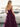 Cut Front Sparkly Lace Embroidery Tiered Long Ball Gown Prom Dress With Ruffle in Grape