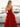 Cut Front Sparkly Lace Embroidery Tiered Long Ball Gown Prom Dress With Ruffle in Red
