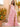 Cut Front Sparkly Lace Embroidery Tiered Ball Gown Prom Dress With Ruffle - Light Pink