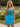 Hot Fix Scoop Pleated Sheath Mini Prom Dress - Blue
