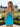 Hot Fix Scoop Pleated Sheath Mini Prom Dress - Blue