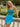 Hot Fix Scoop Pleated Sheath Mini Prom Dress - Blue