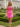 Hot Fix Scoop Pleated Sheath Mini Prom Dress - Hot Pink