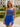 Hot Fix Scoop Pleated Sheath Mini Prom Dress - Royal Blue