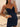 Lace Embroidery Sheer Bodice Mini Prom Dress - Navy Blue