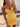 Lace Embroidery Sheer Bodice Mini Prom Dress - Mustard Yellow