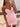 Lace Embroidery Sheer Bodice Mini Prom Dress - Pink