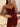 Lace Embroidery Sheer Bodice Mini Prom Dress - Burgundy