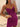 Lace Embroidery Sheer Bodice Mini Prom Dress - Fuchsia