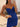 Lace Embroidery Sheer Bodice Mini Prom Dress - Royal Blue