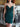 Leaf Embroidery Hot Fix Backless Mini Prom Dress - Emerald Green