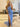 One Shoulder Lace 3D Rose Prom Dress With Slit - Blue