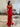 Lace Embroidery Hot Fix Prom Dress With Ruffle - Red
