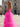 Bow Front Lace Illusion Floral Long Mermaid Prom Dress With Drop - Hot Pink