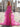 Bow Front Lace Illusion Floral Long Mermaid Prom Dress With Drop in Hot Pink