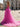 Bow Front Lace Illusion Floral Long Mermaid Prom Dress With Drop in Hot Pink